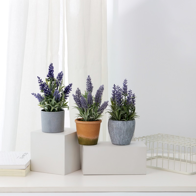 Hot Sale Factory Direct Supply Potted Artificial Lavendel