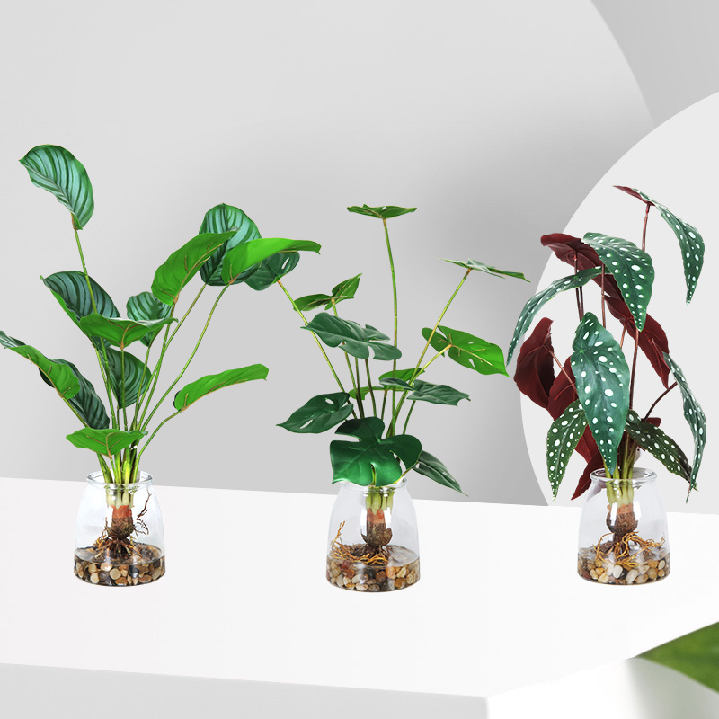 nyligt designet hot sale høj kvalitet engros kunstige potte planter kunstig grøn dekorative