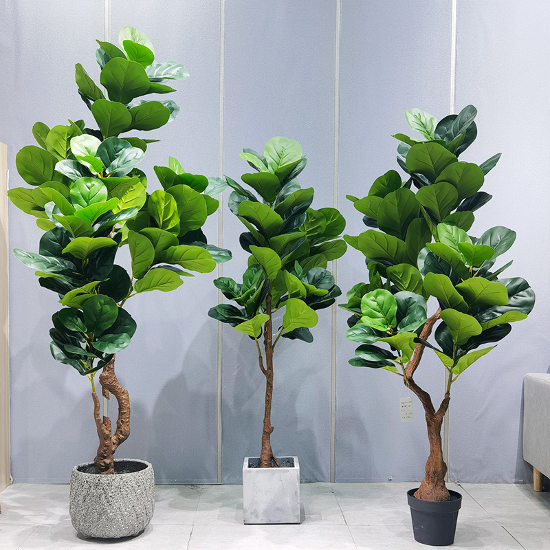Kunstige planter Plaststræ holdbar lavvedligeholdelsesfolkeblad Fig